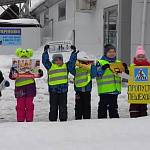 В Новгородской области тематические постеры продемонстрировали методы взаимодействия пешеходов и водителей в дорожной среде